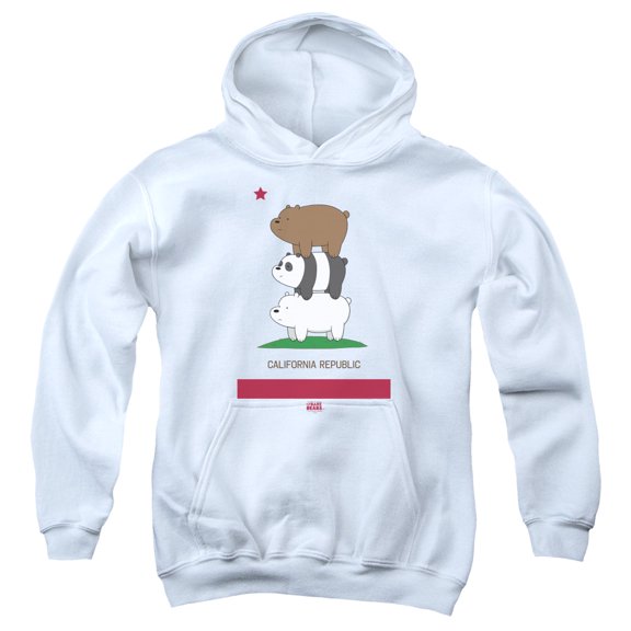 We Bare Bears - Cali Stack - Youth Hooded Sweatshirt - Large