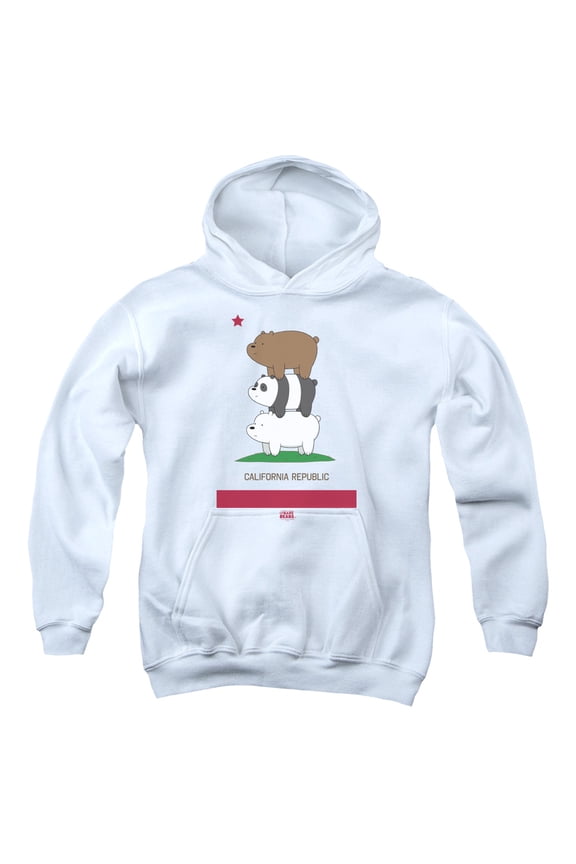 We Bare Bears - Cali Stack - Youth Hooded Sweatshirt - Medium