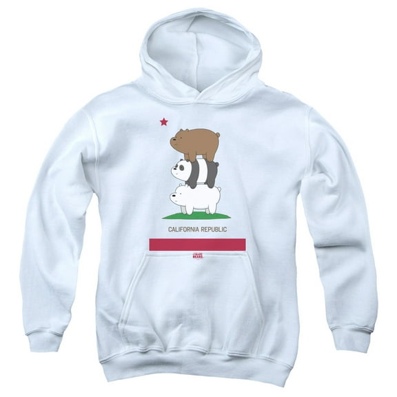 We Bare Bears - Cali Stack - Youth Hooded Sweatshirt - Small