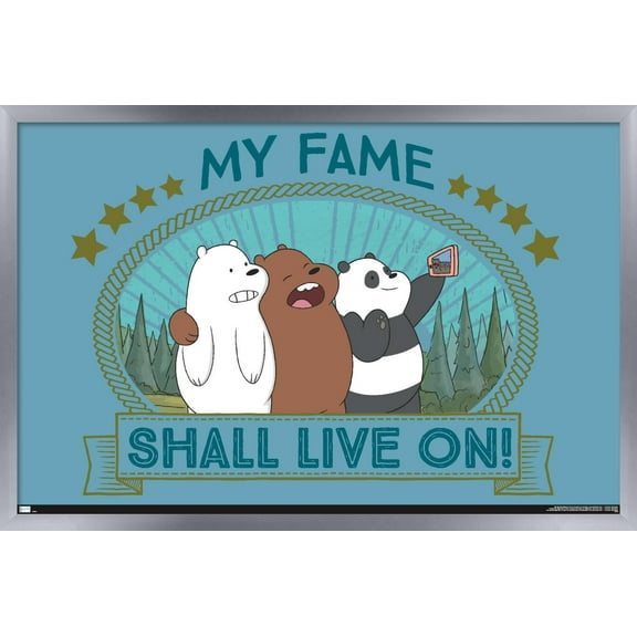 We Bare Bears - Fame Wall Poster, 14.725" x 22.375", Framed