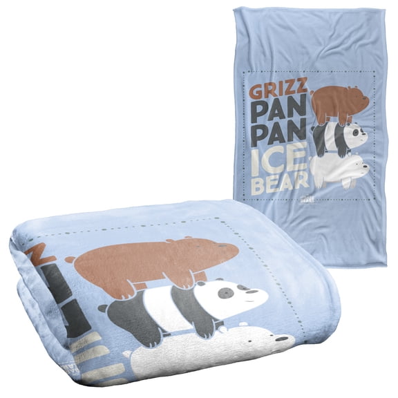 We Bare Bears Grizz Pan Pan Ice Bear Silky Touch Super Soft Throw Blanket 36" x 58"