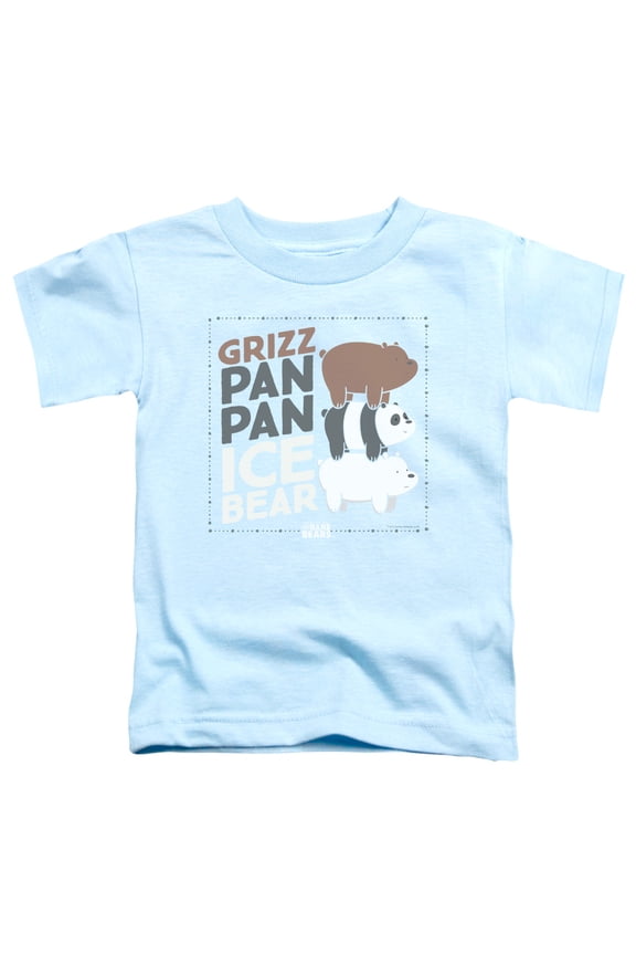 We Bare Bears - Grizz Pan Pan Ice Bear - Toddler Short Sleeve Shirt - 2T