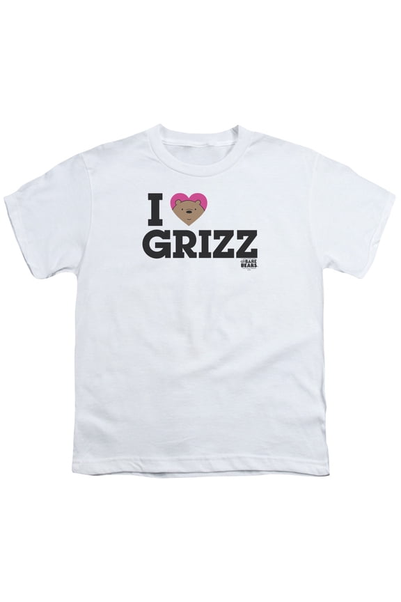 We Bare Bears - Heart Grizz - Youth Short Sleeve Shirt - X-Large