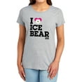 thumbnail image 1 of We Bare Bears Heart Ice Bear Women's T Shirt, Athletic Heather, 2X-Large, 1 of 6