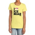 thumbnail image 1 of We Bare Bears Heart Ice Bear Women's T Shirt, Banana, X-Large, 1 of 6
