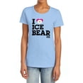 thumbnail image 1 of We Bare Bears Heart Ice Bear Women's T Shirt, Light Blue, X-Large, 1 of 6