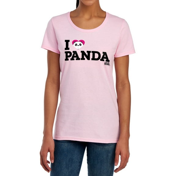 We Bare Bears Heart Panda Women's T Shirt, Pink, Medium
