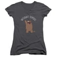thumbnail image 1 of We Bare Bears Internet Famous Junior Women's T-Shirt V-Neck Charcoal, 1 of 1