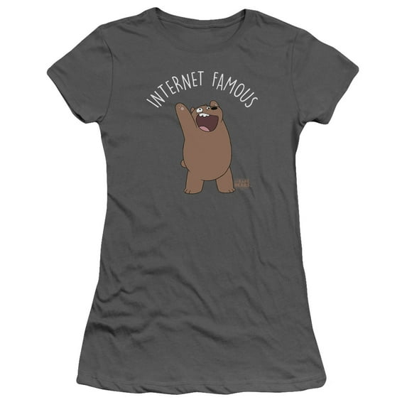 We Bare Bears Internet Famous S/S Junior Women's T-Shirt Sheer Charcoal
