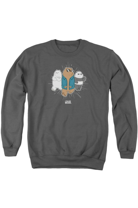 We Bare Bears Jacket Adult Crewneck Sweatshirt Charcoal