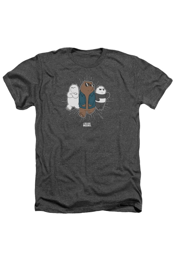 We Bare Bears - Jacket - Heather Short Sleeve Shirt - Large