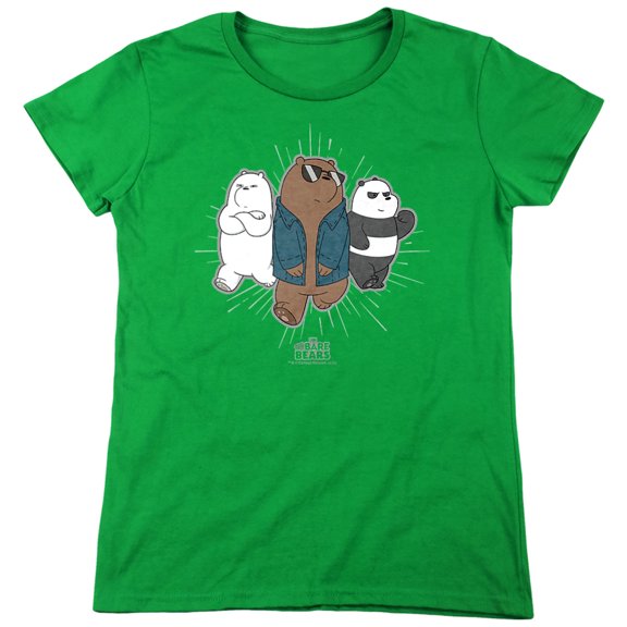 We Bare Bears Jacket Women's T Shirt, Kelly Green, 2X-Large