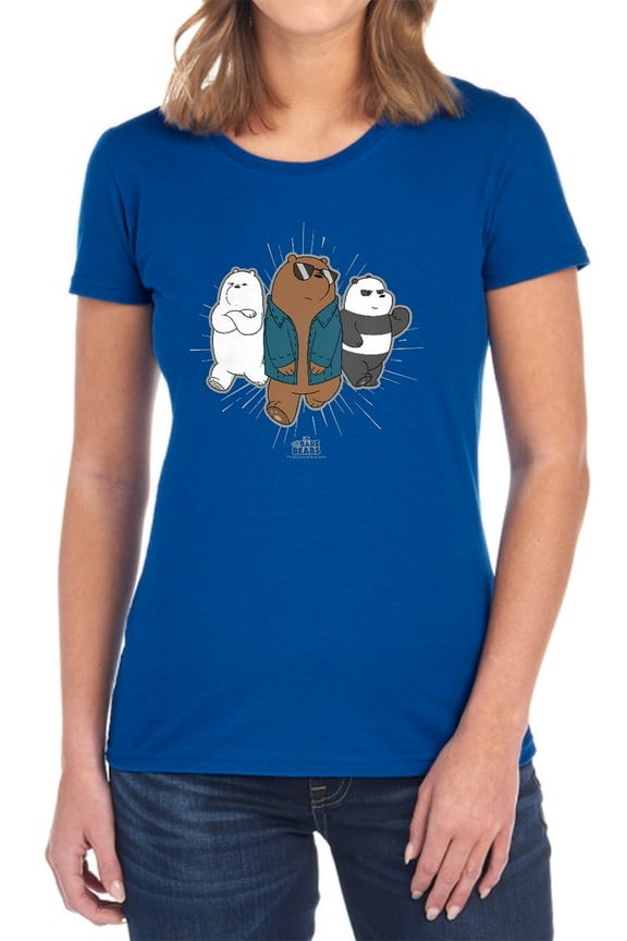 We Bare Bears Jacket Women's T Shirt, Royal, Small