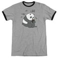 thumbnail image 1 of We Bare Bears Like Like Like Adult Ringer Heather/Black, 1 of 1