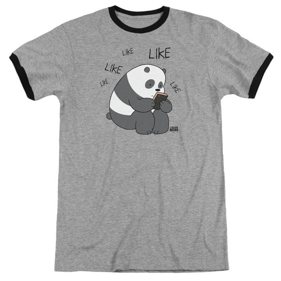 We Bare Bears Like Like Like Adult Ringer Heather/Black