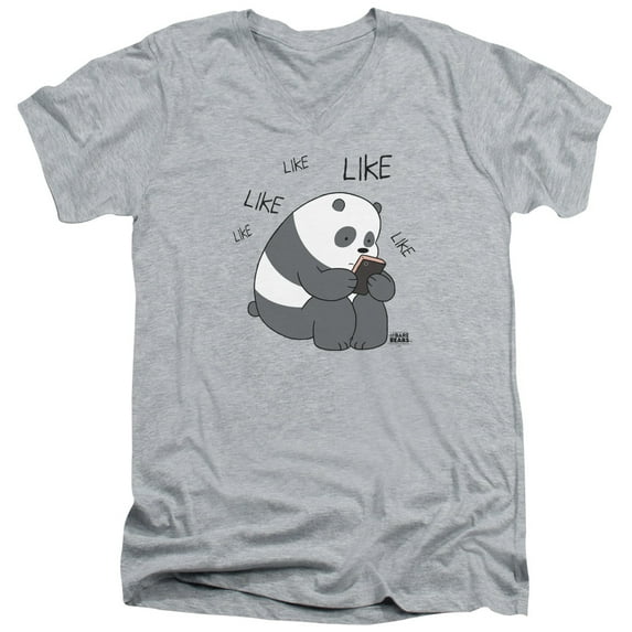 We Bare Bears - Like Like Like - Slim Fit V Neck Shirt - Small