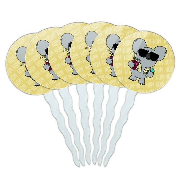 We Bare Bears Nom Nom Cupcake Picks Toppers Decoration Set of 6