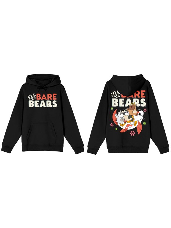 We Bare Bears Panda Ice Grizzly Koi Fish Hooded Sweatshirt-XL