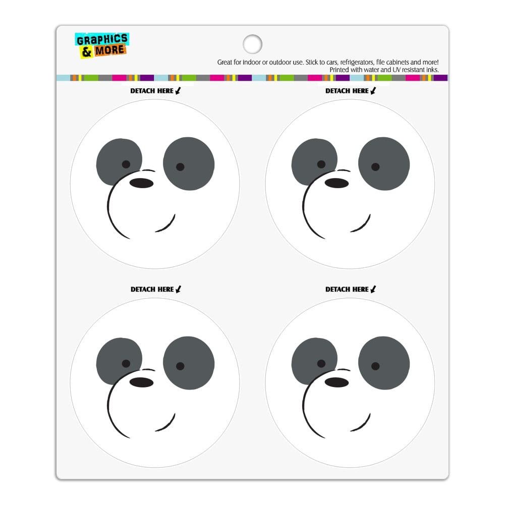 We Bare Bears Panda Refrigerator Fridge Locker Vinyl Circle Magnet Set ...