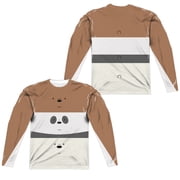 We Bare Bears - Stack Front/Back Print - Regular Fit Long Sleeve Shirt - -Large