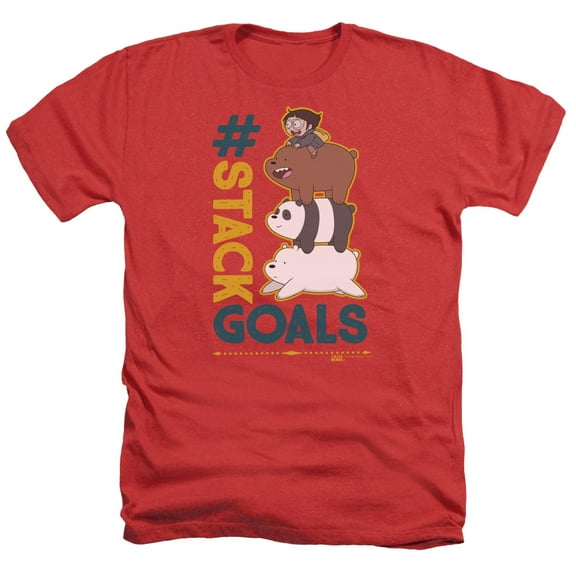 We Bare Bears - Stack Goals - Heather Short Sleeve Shirt - X-Large