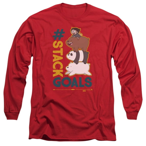 We Bare Bears - Stack Goals - Long Sleeve Shirt - Medium
