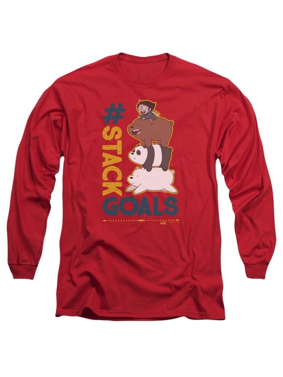 We Bare Bears - Stack Goals - Long Sleeve Shirt - Medium