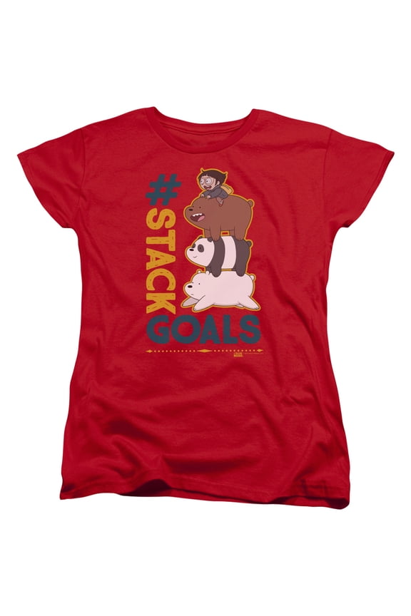 We Bare Bears - Stack Goals - Women's Short Sleeve Shirt - Medium