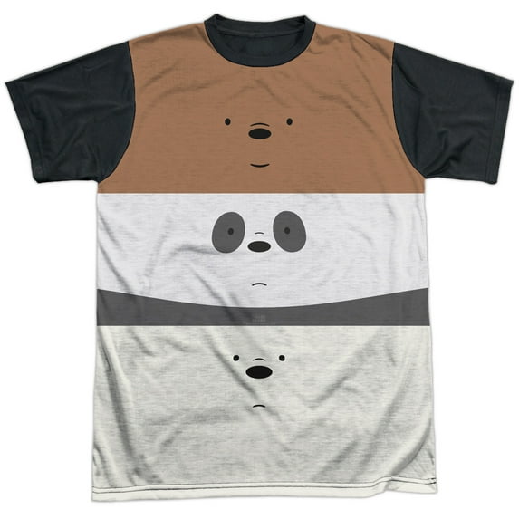 We Bare Bears - Stack - Short Sleeve Black Back Shirt - Small