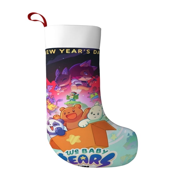 We Bare Bears Ultra soft velvet Christmas socks, Large Super Soft Christmas Stockings For Christmas Xmas Tree Holiday Fireplace Family Decor Gifts