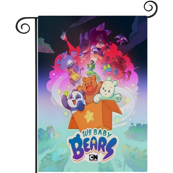 We Bare Bears-themed Garden Flag. Perfect gift for fans, friends, and family members, and suitable for outdoor activities, party decorations11''x18''