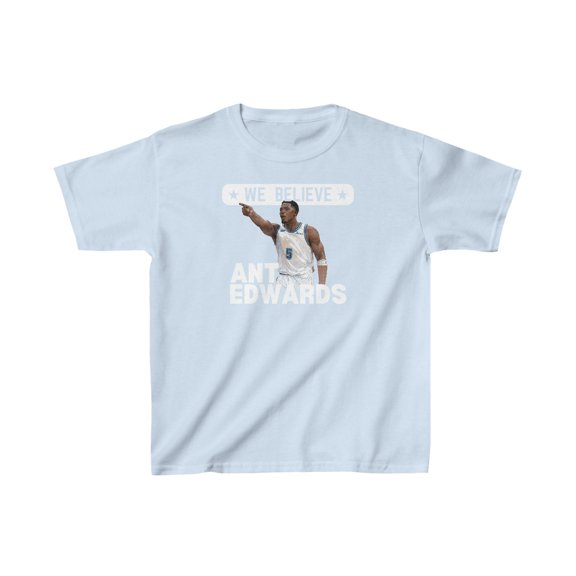 We Believe Anthony Edwards Minnesota basketball fans Kids Cotton Tee