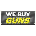 thumbnail image 1 of We Buy Guns | 36" X 96" Banner | Heavy Duty 13oz. Outdoor Vinyl Single Sided With Grommets | Made in The USA, 1 of 4