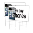 thumbnail image 1 of We Buy Iphones 2 Pack Of 24" x 36" Yard Sign & Stake | Advertise Your Business | Stake Included Image On Both Sides | Made in The USA, 1 of 3