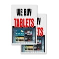 thumbnail image 1 of We Buy Tablets (2-PACK) 24" x 36" Vinyl Decals | Sign Insert Peel & Stick Decals Stickers Window Signs, 1 of 2