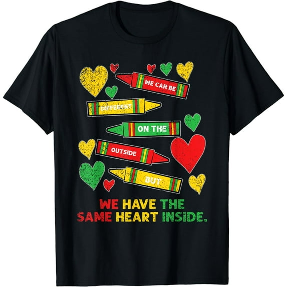 We Can Be Different On The Outside Black History Month BLM T-Shirt