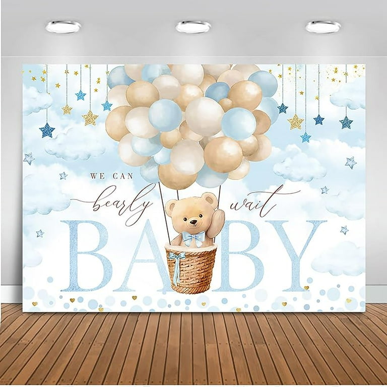 Baby Blue Hot Air Balloon Baby Shower, Gender hotsell Reveal, Birthday Vinyl Backdrop