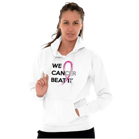 We Can Beat Breast Cancer Awareness Hoodie Sweatshirt Women Brisco Brands L
