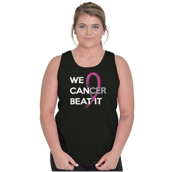 We Can Beat Breast Cancer Awareness Tank Top Tee Shirt Women Brisco Brands S