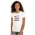 thumbnail image 1 of We Can Beat Breast Cancer Awareness Womens Slim Fit Graphic Tee Brisco Brands X, 1 of 5