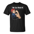 thumbnail image 1 of We Can Climb It Rock Climbing Graphic Tee Unisex Adult Cotton Casual Outdoor Adventure Sports Gift T-Shirt, Size 5XL, Color Black, 1 of 3