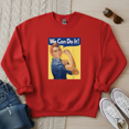 thumbnail image 1 of We Can Do It Motivational Feminist Icon Rosie Riveter Graphic Gift for Women Sweatshirt, for Men & Women, up to Size 5XL, 1 of 2