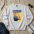 thumbnail image 1 of We Can Do It Motivational Feminist Icon Rosie Riveter Graphic Gift for Women Sweatshirt, for Men & Women, up to Size 5XL, 1 of 2