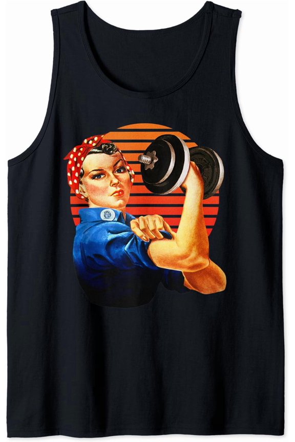 We Can Do It Rosie The Riveter Fun Fitness Workout Lifting Tank Top Size S-3XL