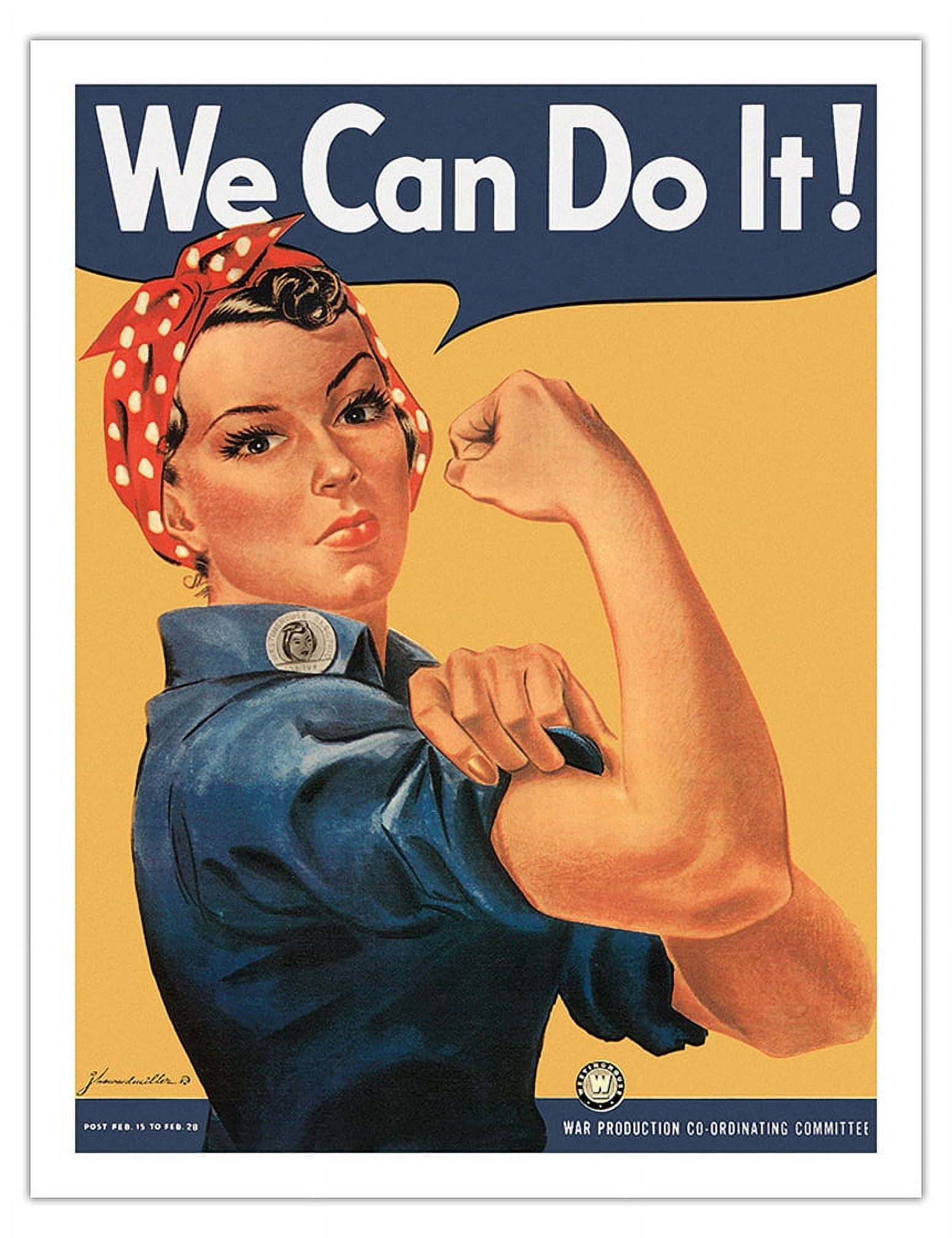 we-can-do-it-rosie-the-riveter-vintage-war-poster-by-j-howard-miller-c-1943-8-x-12-inch-vintage-wood-art-sign-walmart-com
