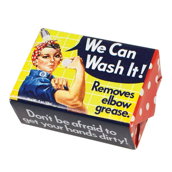We Can Wash It Rosie The Riveter Soap - 1 Mini Bar of Soap - Made in The USA Rosie the Riveter 1 Bar