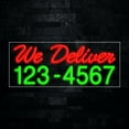 thumbnail image 1 of We Deliver-LED Neon Sign 30"L x 12"H #30535, 1 of 3