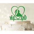 thumbnail image 1 of "We Do Wedding Cake Topper Personalized Glitter Green Cake Topper Color Option Available 6""-7"" Inches Wide", 1 of 1