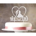 thumbnail image 1 of "We Do Wedding Cake Topper Personalized White Cake Topper Color Option Available 6""-7"" Inches Wide", 1 of 1
