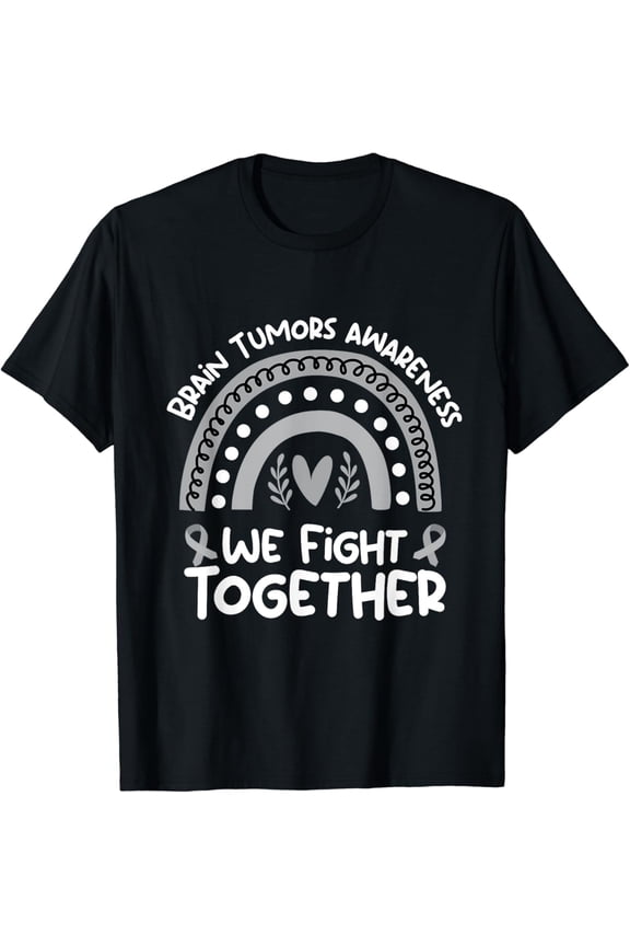 We Fight Together Brain Tumor Awareness Shirt | Brain Tumor T-Shirt mens t shirt,black,women,funny,misfits,men,journey